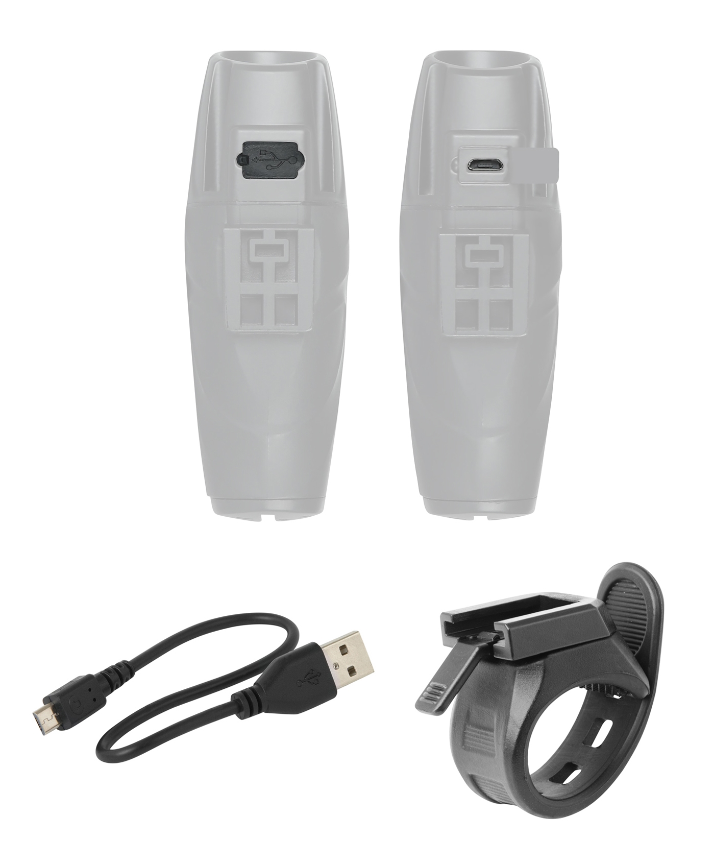 Světlo přední FORCE SHARK 700LM USB, černé - Obrázek 2