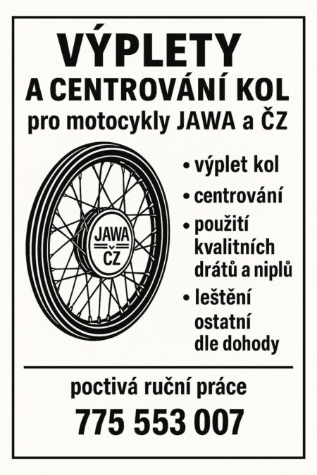 Výplet a centrování kol JAWA/ČZ
